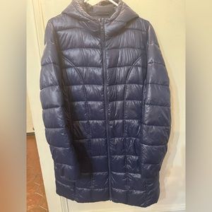 Women’s size large navy long down coat